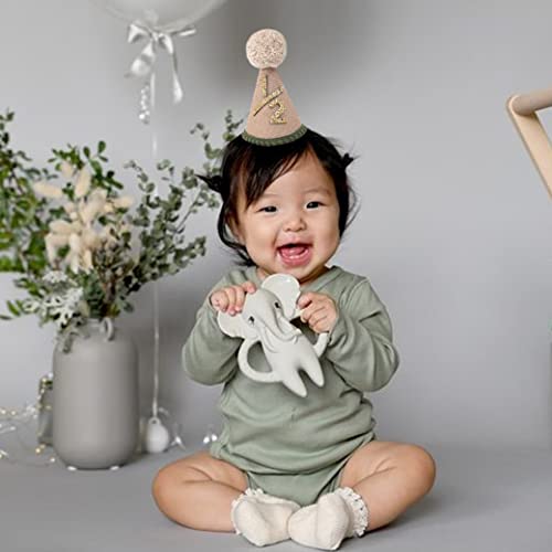 WAOUH Hat for Baby - 1/2 Birthday Crown Hat, Baby Photo Prop for 6 Month Birthday, Mini Crown, Dark Green - Thumbnail 3