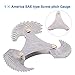 Glarks 5Pcs Stainless Steel Screw Thread Pitch Cutting Gauge Tool Set, 51Pcs America SAE Type + 52Pcs Metric & America SAE Type & British Whitworth + 3Pcs Center Gage, Packed in Plastic Box