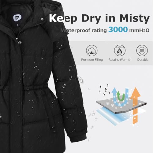 Women's Winter Warm Puffer Coat Cropped Slim Fit Down Jacket with Removable Hood Long Sleeve Lightweight Coats3