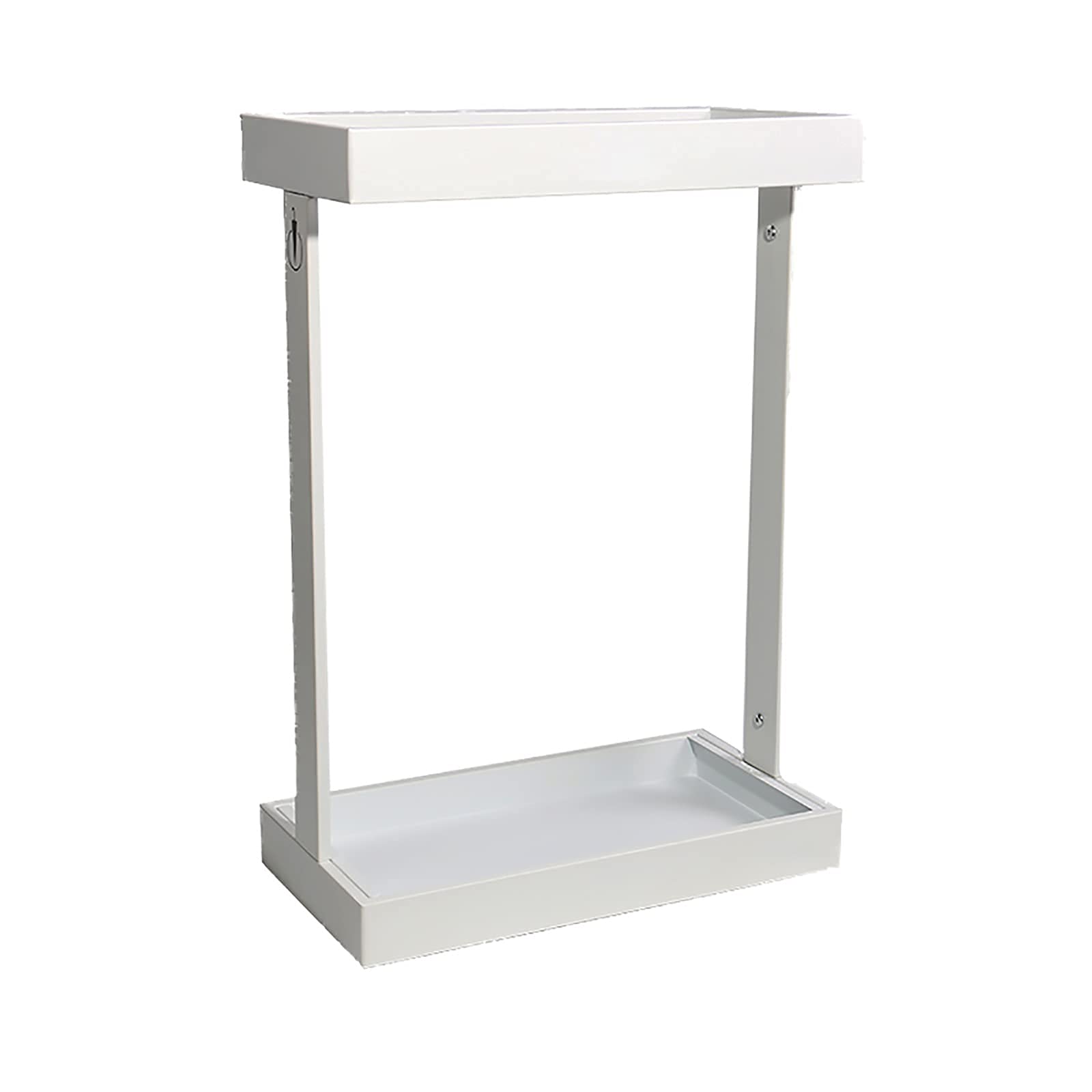 Porte-parapluies en métal blanc au design épuré et finitions haut de gamme