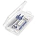 STAEDTLER School Kit Math Geometry Set - 10-Piece Compass, Protractor & Ruler Kit with Flip Open Storage Box - Clear Measuring Tools - Student Drawing Supplies