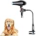 G Support de Sèche-Cheveux pour Animal Domestique Réglable Rotation Libre À 360 ° avec en Alliage D'aluminium Support de Support de Sèche-Cheveux Mains Libres Facilement Fixé À la Table