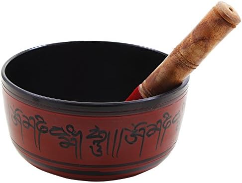 Store Indya Hand Painted Metal Tibetan Singing Bowl Set|7 Inch Musical Instrument Chakra with Wooden Stick Mallet |For Meditation, Yoga, Spiritual Healing, and Stress Relief|Mental Health Gifts