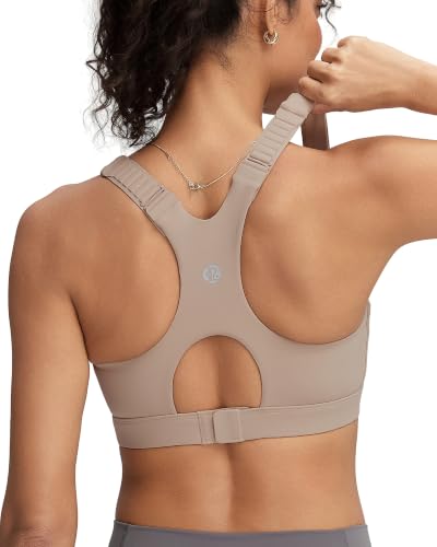 Image of RUNNING GIRL Sports Bras for Women High Support, Adjustable Straps High Impact Racerback Bra with Hook Closure Molded Cup