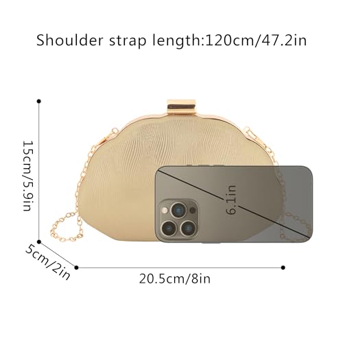 Image of Women Seashell Evening Bag Purse Mermaid Chain Strap Clutch Handbag Shoulder Bag | Seashell
