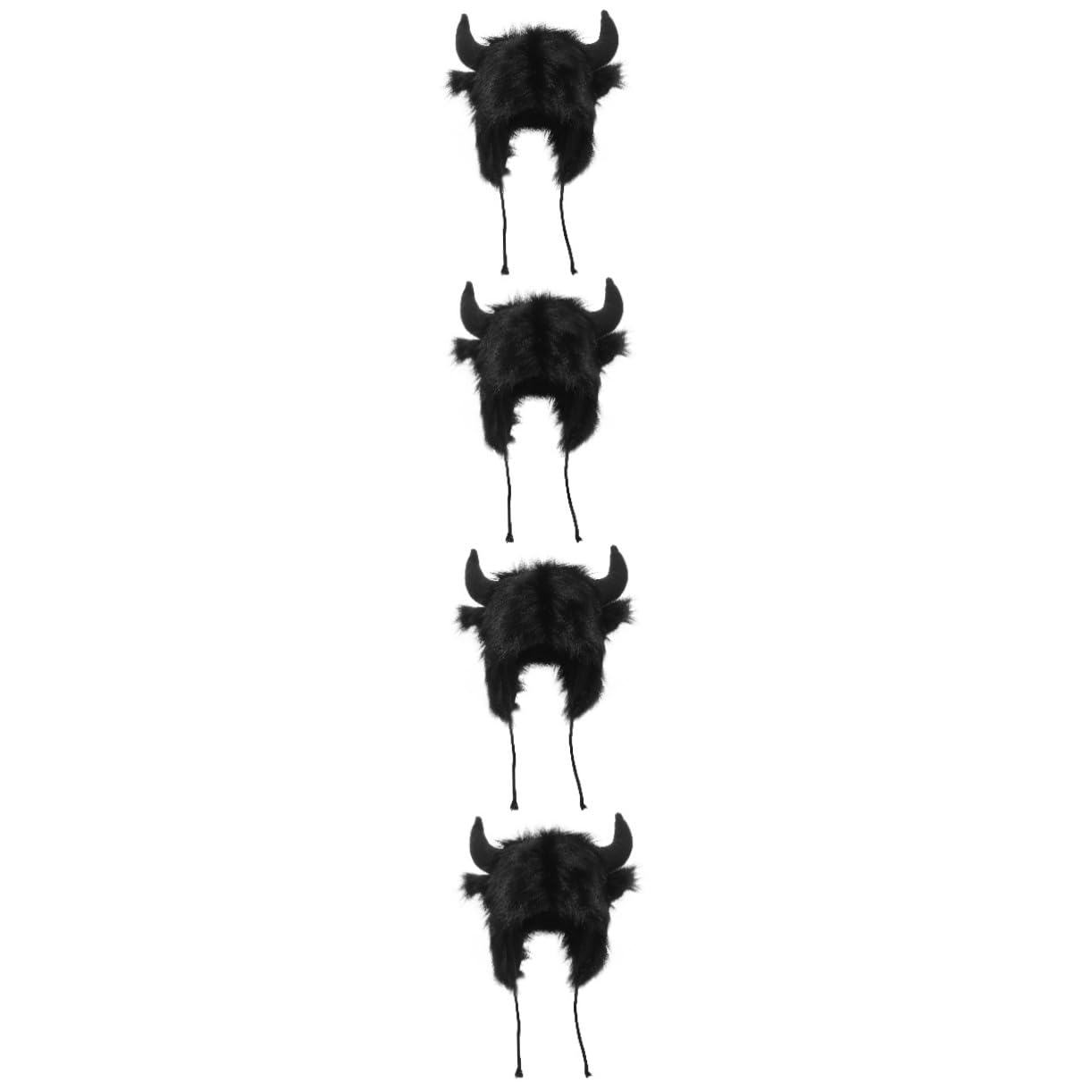Healvian Tapa Del Oído De Bocina Divertido Sombrero Gracioso Fiesta Sombreros De Disfraces De Animales Sombreros Sombrero Con Cuernos Sombrero Lindo Poliéster Negro