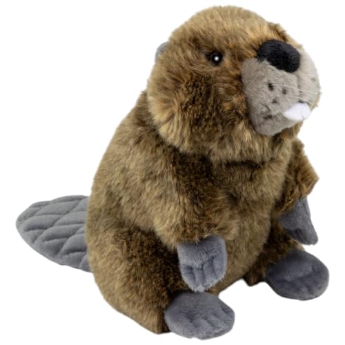 Peluche castor gris-brun Carl Dick 22 cm doudou animaux de la forêt