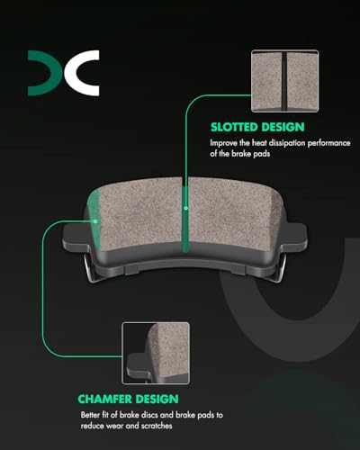 Image of SCITOO D924 D1430 8PCS Front Ceramic Rear Semi-Metal Brake Pad Sets