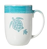 Picture of Cape Shore 16oz Stoneware Glaze Dipped Mug (Turtle)