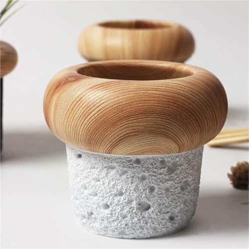 Petit pot de fleur décoratif original en ciment pour succulentes - 3