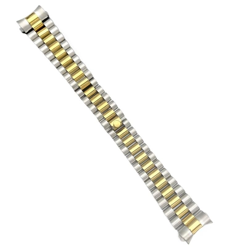 Bracelet montre 20mm en acier maillons incurvés idéal du bureau aux soirées