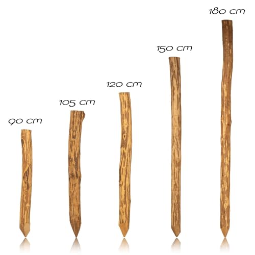 Holzpfosten Boogardi Zaunpfahl Haselnuss imprägniert 120 cm