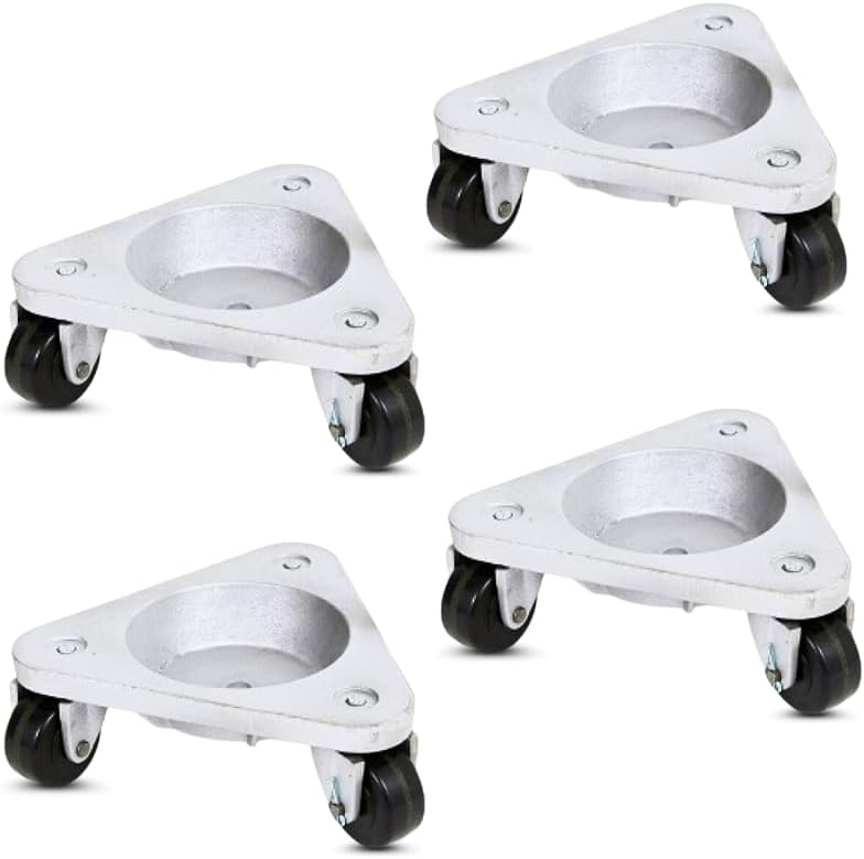 Set of 4 Super Duty Cup Dolly | Large Frame | Model 3310 | 3000-lb Capacity Per Set with Heavy Duty Phenolic Wheels