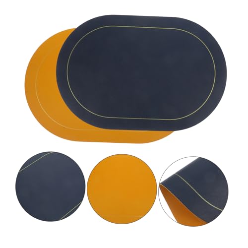 Sets de table cuir antidérapants Zerodeko lavables et imperméables pour table à manger