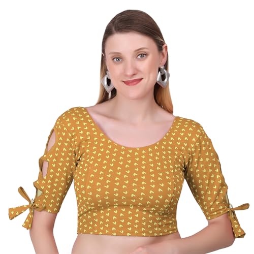 Chemisier indien créateur KULIA en maille stretch dorée pour tenue ethnique chic