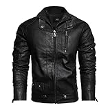 Estilo: chaquetas de otoño/primavera/invierno; chaquetas de motocicleta; chaqueta de cuero ajustada; estilo clásico y simple.