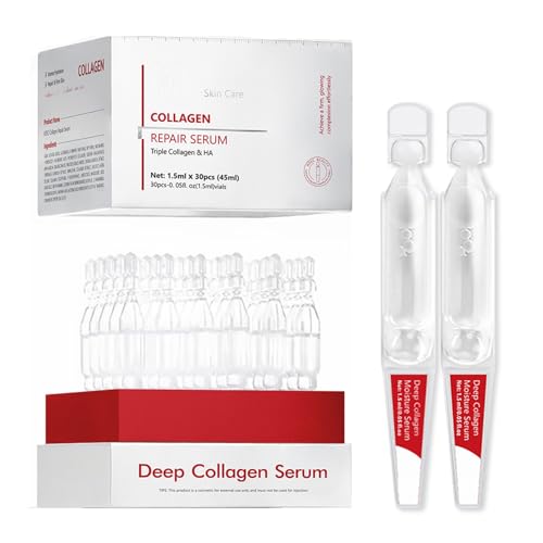 Sérum triple de colágeno y HA, suero antiedad para la cara, suero de colágeno profundo, viales ultra hidratantes, ampollas intensivas para mejorar la elasticidad y tonificar la piel