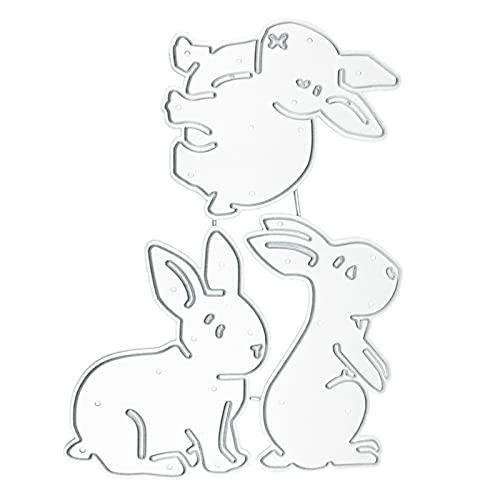 Klaisy Troqueles de corte de Pascua para hacer tarjetas, troqueles de huevo con texto en inglés 'Happy Die Cuts', herramienta de repujado para álbum de papel, plantilla de papel, troqueles de corte