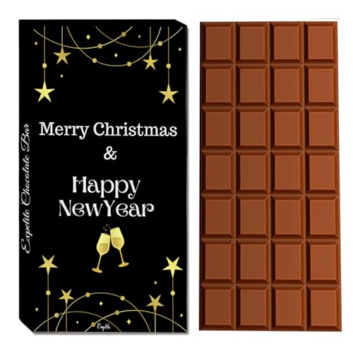 Image of Mery Christams And New Year Chocolate Gift For Girl Friend - 100 Grams Happy Near Year Gift for Employees