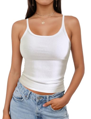 Tank Tops for Women, Scoop Neck Ribbed Basic Tank...