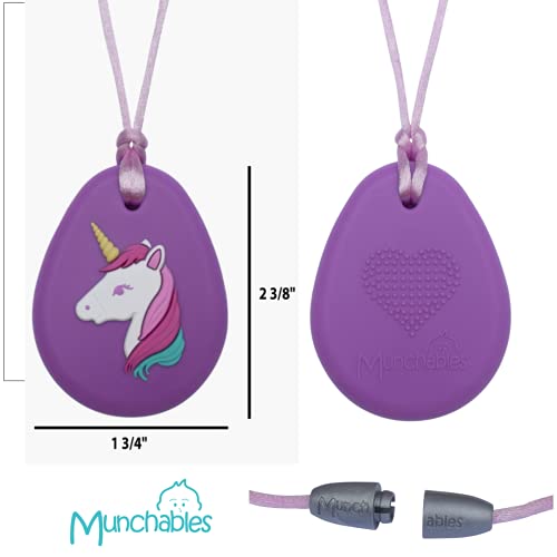 Munchables Sensory Unicorn Sensory Chew Necklaces For Girls (Aqua) #TOP4