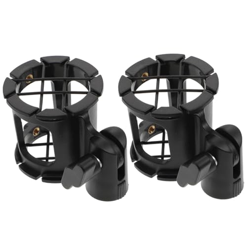 ULDIGI 2Pcs Mic Vibration Shock Mount Clips for Condenser Microphones Stable Holder for Recording Studios Stages Offices Conferences