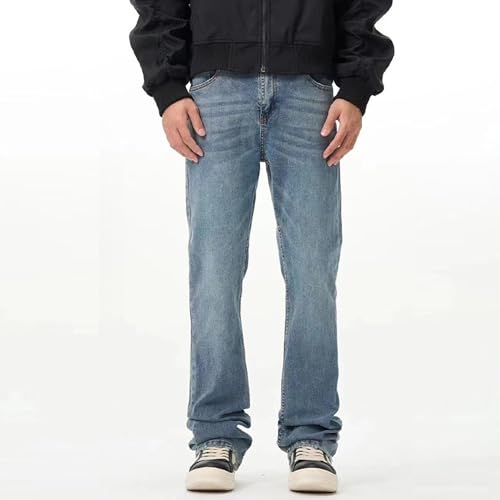 Men's Loose Fit Wide Leg Washed Jeans Straight Leg Vintage Denim Pants Casual Baggy Fsahion Hip Hop Jeans2