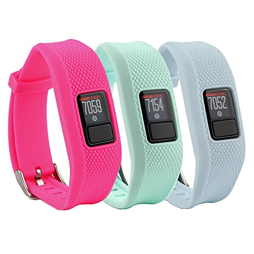 Honecumi Compatible with Garmin Vivofit 3/JR 2 Straps - Soft Silicone Wristband Accessories for Men Women & Kids