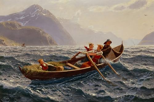 Tableaux Graffiti Art Mural Sognefjorden Hans Dahl Impression Poster 60x90cm