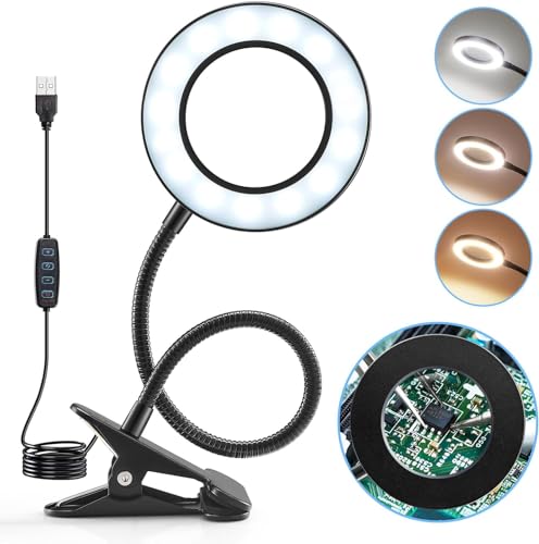 Lente D'Ingrandimento Da Tavolo Con Lampada A LED, Ideale Per Lettura E Hobby - 2
