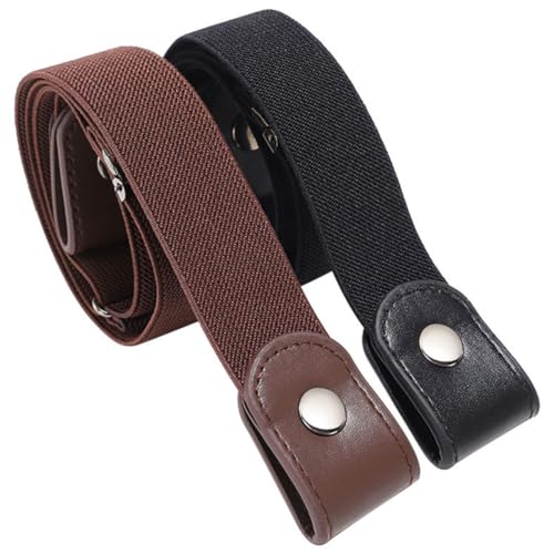 No Buckle Elastic Waist Belt for Men and Women Comfortable Stretch Jeans Belt Invisible Design for Everyday Use Versatile Style