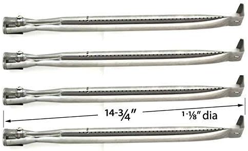 4 Pack Replacement Grill Burner for Select Gas Grill Models by Kirkland CG107ALP, Grand Hall C3906ALP, Members Mark M3206ALP, Patio Range CG7200LP, NexGrill 720-0341 & Kirkland CG107ALP