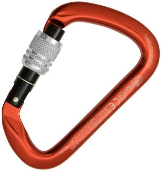 Large Multiuse Screw Sleeve Carabiner, Lightweight Aluminum Alloy, Keylock System, Wide 23mm Gate