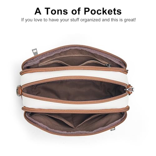 Image of Bluome Small Crossbody Purse for Women, Multi Pocket Travel Purses Crossbody Bag Shoulder Handbags with Adjustable Strap