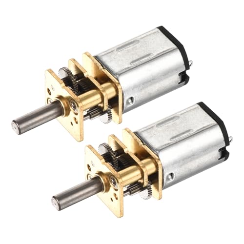 DMiotech 2Pcs 3V 15RPM Rated Torque 4 Output Shaft Length 10mm Micro DC Speed Reduction Motor Mini Metal Gearbox Motor for RC Car Robot Model DIY RC Toys Engine