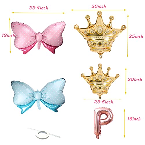 Weraru 18Pcs Little Princess Girl Baby Shower Decoration Little Princess Balloon Supplies For Birthday Baby Shower Girls' Party Decorations #TOP1