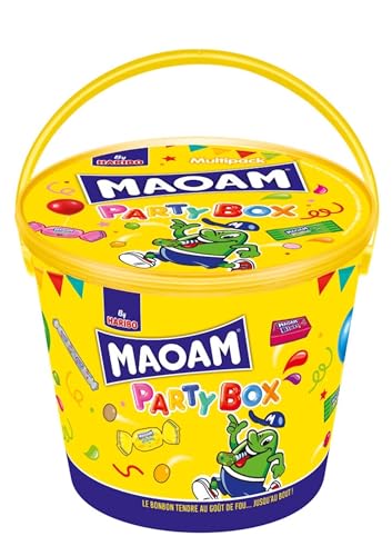 HARIBO - MAOAM Party Box - Assortiment De Bonbons Sans Colorants Artificiels - Maxi Seau De 690 g