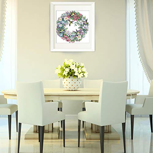 Printed Cross Stitch Kits 11Ct 26X25 Inch 100% Cotton Holiday Gift Diy Embroidery Starter Kits Easy Patterns Embroidery For Girls Crafts Dmc Stamped Supplies Needlework Art Of Hummingbirds #TOP3