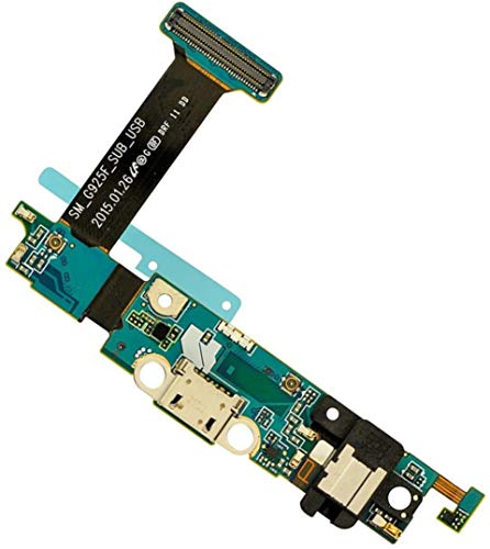 FLEX FLAT DOCK MICRO USB RICAMBIO CIRCUITO MODULO BASETTA CONNETTORE per jack CAVO MICRO Usb SENSORE HOME CARICA DOCK RICARICA + MICROFONO ALTOPARLANTE compatibile per SAMSUNG GALAXY S6 EDGE G925F