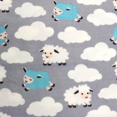 Counting Sheep Anti-Pill No-Sew Throw Fleece Fabric Kit (50x60)