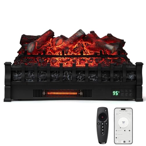 Image of Tangkula 26 inch Smart Electric Fireplace, Compatible with Alexa, WiFi Enabled