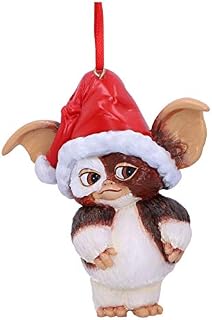 Nemesis Now Gremlins Gizmo in Santa Hat Hanging Festive Decorative Ornament, Red, 10.5cm
