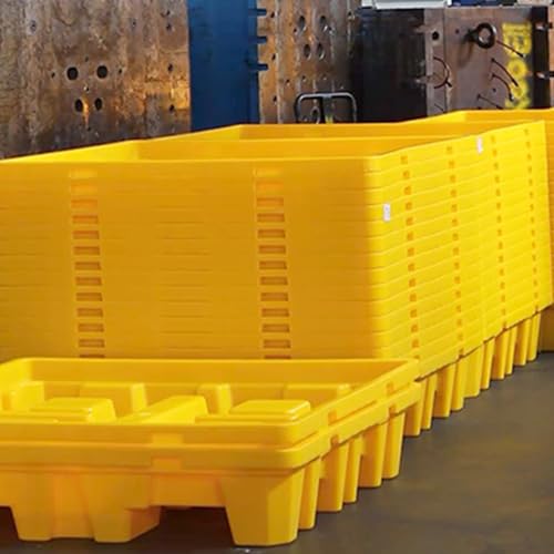 Palette de rétention de fûts jaune pour sécuriser le stockage de restaurant - 2