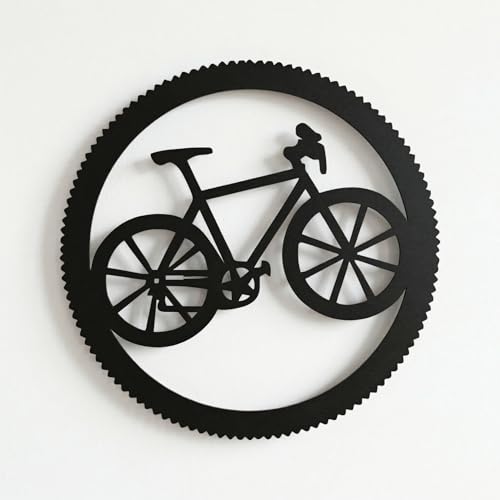 DEKADRON Metal Bike Wall Art, Cyclist Gift, Biker Art, Bicycle Wall Art, Metal Wall Decor,...