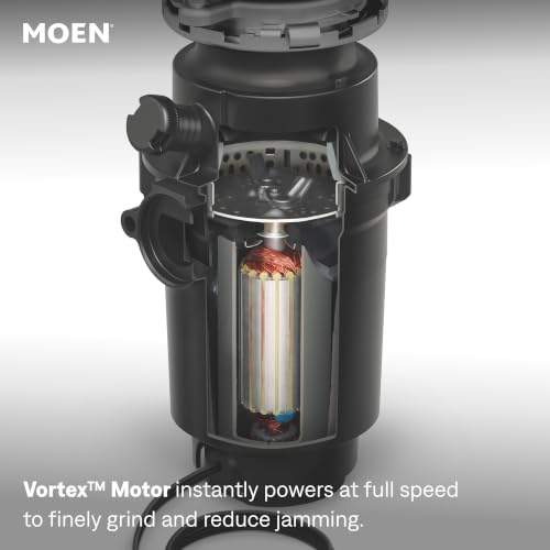 Image of Moen GXP33C GX PRO Series Lite Series 1 /3 HP Continuous Feed Garbage Disposal, Power Cord Included