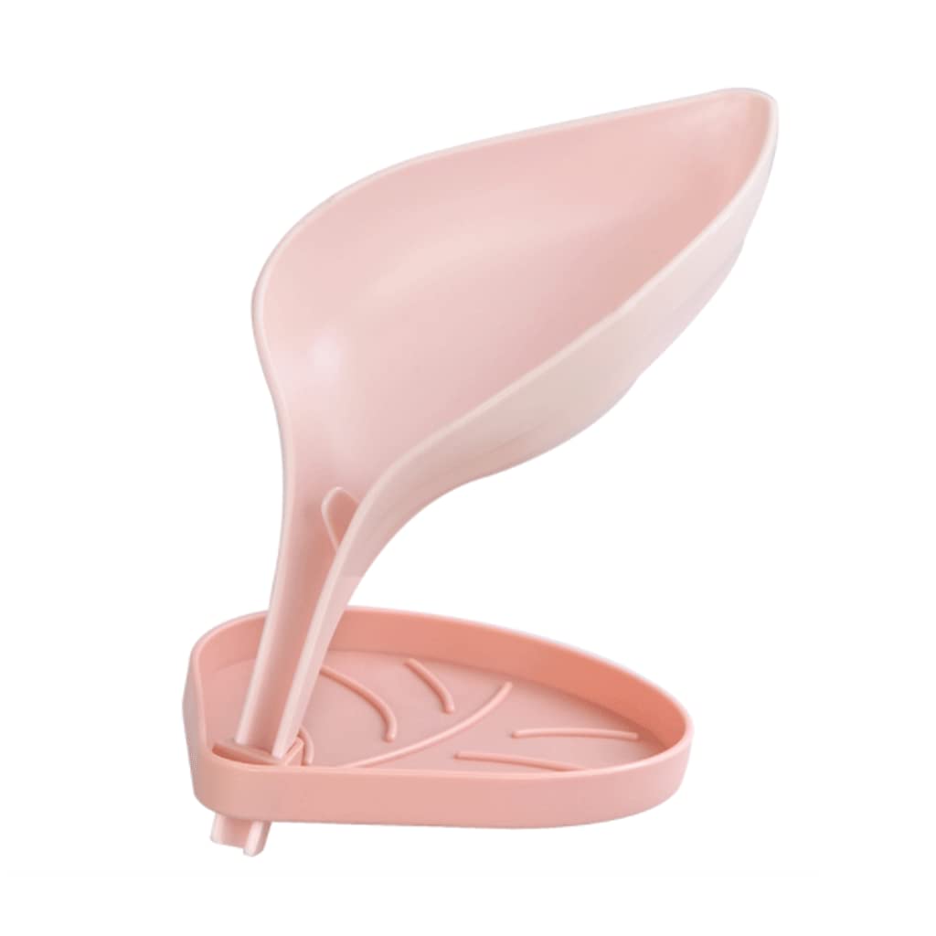 Soap dishes, Soap Dish Holder,SoapTray,Self-Draining Leaf-shaped, Multifunctional Drain(Green)