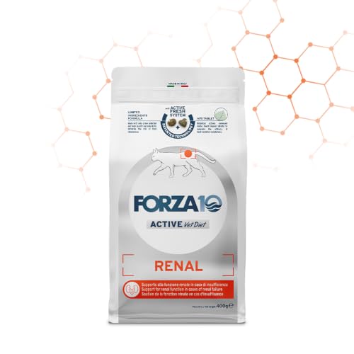 Forza10 Renal – Crocchette per gatti adulti, vegetale, 2 × 400 g