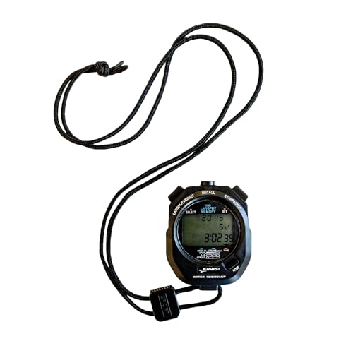 FINIS Waterproof Stopwatch for Swim Training - 300 Split Memory - Stroke Rate Mode - Easy-Read...