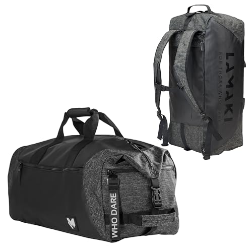 lamaki Bolsa Deporte 45L - Mochila Gimnasio Multiuso Convertible 2 en 1 - Bolsa de Viaje con Compartimento Zapatos - Gran Capacidad y Durabilidad para Uso Cotidiano - Bolsa Hombre - Bolsa Gimnasio
