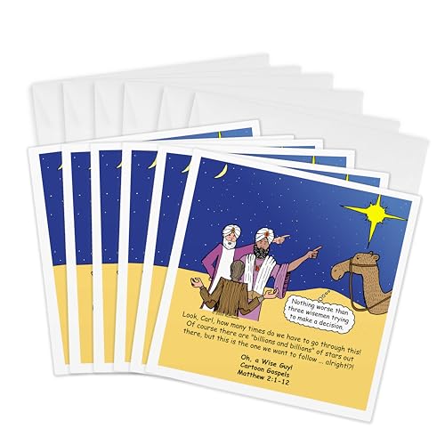 Cartes Matthew 02 01-12 Wise Men Follow Stars pour correspondances de fin d'année et fêtes